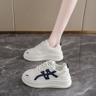 Women's Shoes HB810-New white sneakers for students, thick-soled, sporty, fashionable, casual board 