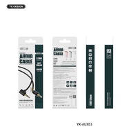YK DESIGN ELBOW DESIGN AUDIO AUX CABLE 3.5MM (YK-AUX01)