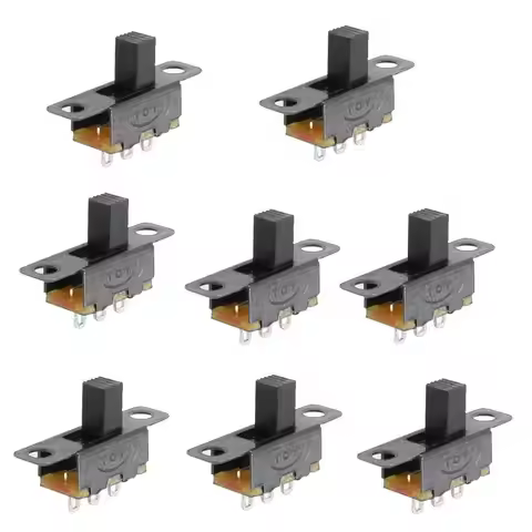 8 Pcs 3 Pin 2 Position Micro Mini Toggle Switch New SS12F15VG6 DC 50V 0.5A Slide Switches Panel Moun