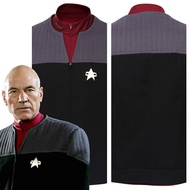 ชุดคอสเพลย์ยีนส์เครื่องแต่งกายเสื้อโค้ท Luc Picard