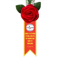 10c-20c-35c Delegate rose brooch with printed content