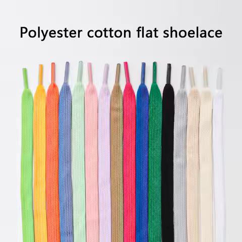 Flat Classic Canvas Sports Shoe Laces Casual Unisex Shoelace Solid Double Cotton Shoelaces for Sneak
