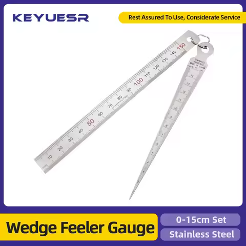 Wedge Feeler Gauge Steel Ruler Filler Gauge Gap Gauge Clearance Ruler Set Of Probes Metric Thickness