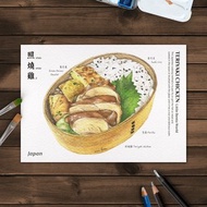 美食插畫 明信片 – 照燒雞