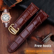 3/28✈Compatible with Cartier Fiyta Tank Genuine Leather Watch Strap Tank London SOLO Kailobo Folding