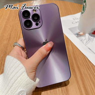 MAIFUWEI เคสโทรศัพท์ชุบสังกะสีหรูหราพร้อมโลโก้โลหะเหมาะสำหรับ iPhone 11 12 11PROMAX 12PROMAX 11Pro 1