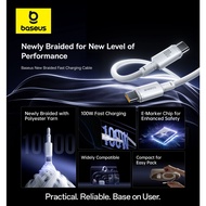 Baseus 100W Fast Charging Type C Cable New Polyester Braiding Soft and Safe with E Marker Chip Widel