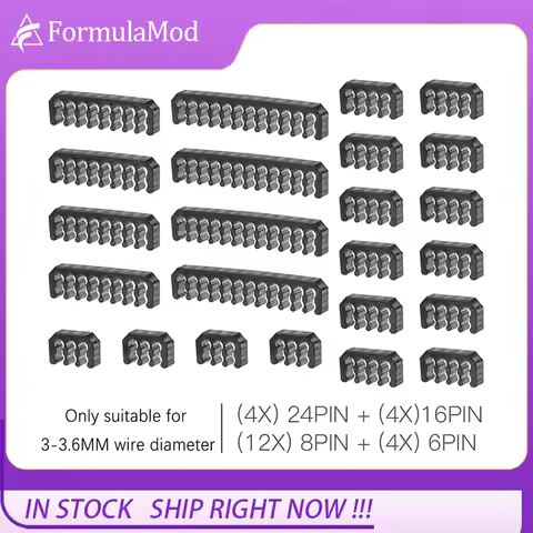 Formulamod 24Pcs/Set Cable Comb Clamp Cables Clip Organizer ATX 24Pin CPU 8Pin 6Pin Computer Wire Ma