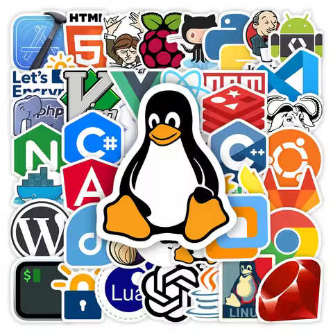 50PCS Programming Stickers Developer Geek Hacker JS Docker HTML Web Design Vinyl Decals for Laptop P