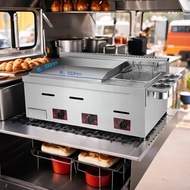 GAS Griddle WITH DEEP FRYER COMBO STOVE FOOD TRUCK GAS STOVE DAPUR GORENG AYAM GUNTING BURGER STALL