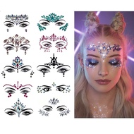 1Pcs Sexy Temporary Face Tattoo Stickers 3D Glitter Rhinestone&Diamond Decals Festival/Party/Makeup 