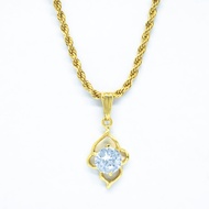 Women Rhodium Gold Pendant Necklace NC22-7