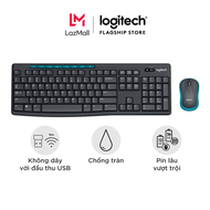 Combo chuột phím không dây Logitech MK275 - Phím media và viền chuột có màu xanh nổi bật 1 đầu thu U