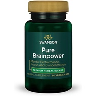 Swanson Pure Brainpower Brain Health Cognitive Memory Focus Support Brain-Derived Neurotrophic Facto
