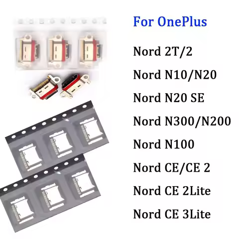 10Pcs USB Jack Connector Socket Type-C Charging Port Charger Dock For OnePlus Nord 2T N100 N200 N300