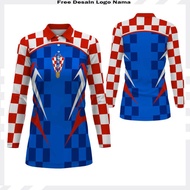 Croatia Football Tunic Shirt Latest Croatia World Cup UnisexPOLO Polyester Jersey