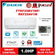 Daikin FTKF25C / RKF25C1.0HP R32 Gin-ION Filter WIFI Standard Inverter Smart Control Wall Mounted Air Conditioner FTKF Series
