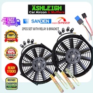 Aux fan 2pcs High Speed Universal Car aircon parts