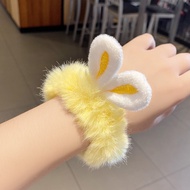 New Hair Tie for Fall and Winter Cute Bunny Ears Hair Tie for Woman Plush Large Intestine Hair Ring 