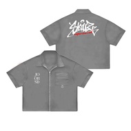 JOOBSD Workshirt Boxy 'Sinu' - Workshirt Zipper Boxy Unisex - Grey Boxy Shirt Men Workshirt