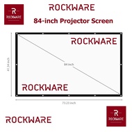 LAYAR ROCKWARE 84-inch Soft Fabric Portable Foldable Projection Screen - 84 inch Projector Screen