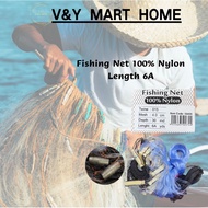 【READY STOCK】Fishing Net 100%Nylon Length 6A/Jaring Tangsi Ikan Thailand