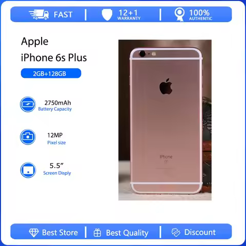 Apple iPhone 6s Plus Mobile Phone Original Used Unlocked 5.5" 16/32/64/128GB ROM Dual Core IOS 12MP 