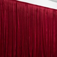 Sewn Red Velvet Curtain 0.7m x 3m Decorative CNY, Beautiful and Luxurious Backdrop Decor for Wedding