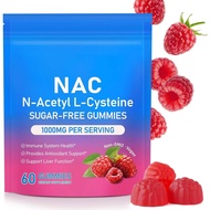 NAC Gummies, Sugar-Free NAC Supplement, N-Acetyl Cysteine Lung & Liver Health, Antioxidants & Immune