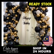 147pcs black gold ballon garland birthday party set