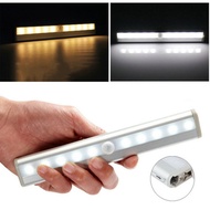 Hot 10 LED Bright PIR Motion Sensor Light Cabinet Wardrobe D