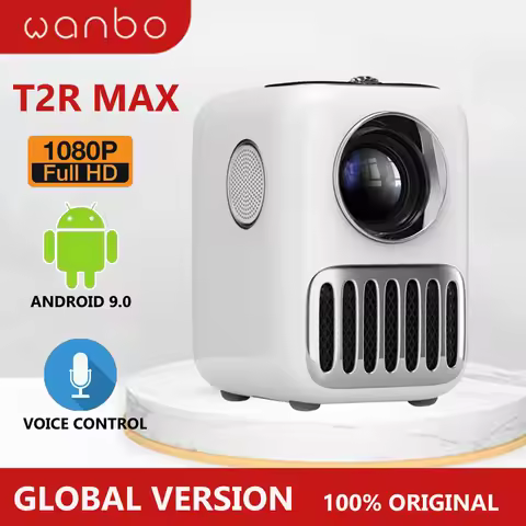 Global Version Wanbo T2R MAX Projector Full HD 1080P Mini LED WIFI BT 4K 1920*1080P 1GB+16GB Portabl