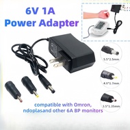 6v 1A AC/DC Power Adapter/Suitable for Omron Blood Pressure Meter Digital Monitor/1m AC100-240V Repl