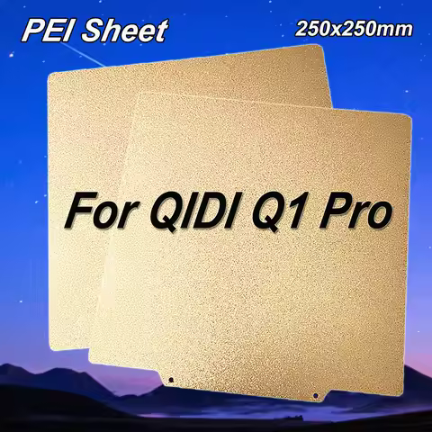 250x250mm PEI Sheet for QIDI Q1 Pro Build Plate Double Sided Print Plate Spring Steel Sheet PEO PET 