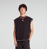 (LEISURE PROJECTS) GROMMET DETAIL OVERSIZE SLEEVLESS T-SHIRT