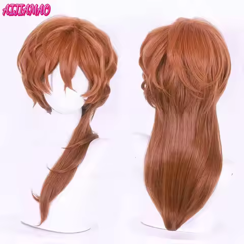High Quality Anime Chuya Nakahara Chuuya Cosplay Wig Heat Resistant Synthetic Hair Wigs + Wig Cap