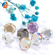 Nail art Round Magic Mirror Crystal Diamond, high-end glass DIY manicure flat-bottomed shaped jewelry diamond