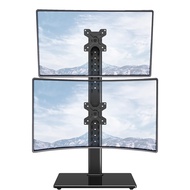 MOUNTUP Vertical Dual Monitor Stand, Stack Two Screens up to 32 inches,17.6 Lbs, Free-Standing Monit