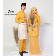 COUPLE SET KURUNG SARA / BAJU KURUNG / BAJU TUNANG / BAJU MERISIK (MUSTARD)