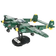 Gonli USA P38 Lightning Plane Fighter Jet Building Blocks Classic World War 2 Airplane Building Toys