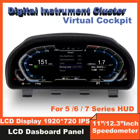 12.3“Digital Instrument Gauge Cluster For BMW 5 6 7 F01 F02 F03 F04 F06 F07 F10 F11 F12 F13 F18 Spee
