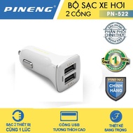 Tẩu sạc xe hơi PINENG PN-522 2 cổng 1A/2.1A - Hãng Phân Phối Chính Thức