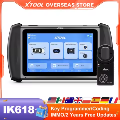XTOOL InPlus IK618 Car Diagnostic Tool IMMO Key Programmer With KC100 All Key Lost & Add Key 38+ Ser