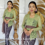 Setelan Kebaya Brokat Sofia Stretch dan Rok Kamen Moscreft Songket Batik Selendang Pengantin Pesta W