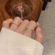 Gleia - Silver White Minimalist Simple RingRing Modern Aesthetic AdjustableWanita By Ohellow.Studio 
