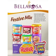 (1 BOX CONTAINS 6 JARS MIX BELLAROSA FESTIVE) Bellarosa Dry Cake cookies - Bellarosa nastar & peanut