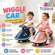 Kids Twist Car 360 Smooth Steering Silent Glide Flashing Wheels Music Light Ride On Wiggle Swing Car