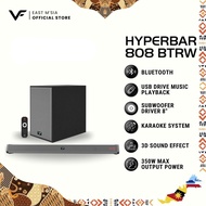 Vinnfier VF Hyperbar 808 BTRW 350W Karaoke Bluetooth TV Soundbar 8" Wireless SubWoofer Audio Speaker