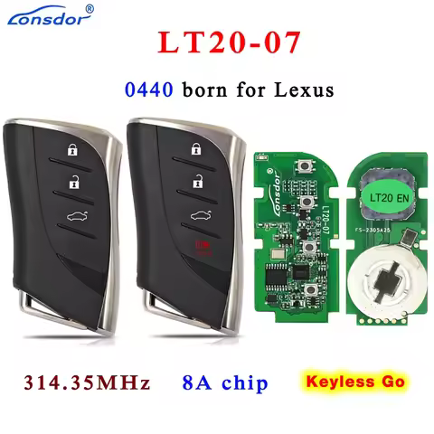 Lonsdor Smart Key LT20-07 312/314.3Mhz 433.58/434.42MHz with 8A Chip For Lexus ES300h ES200 LS500 LS