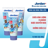 [Combo of 3 Tubes] Jordan toothpaste for children 6-12 years old Grape flavor 75g/tube